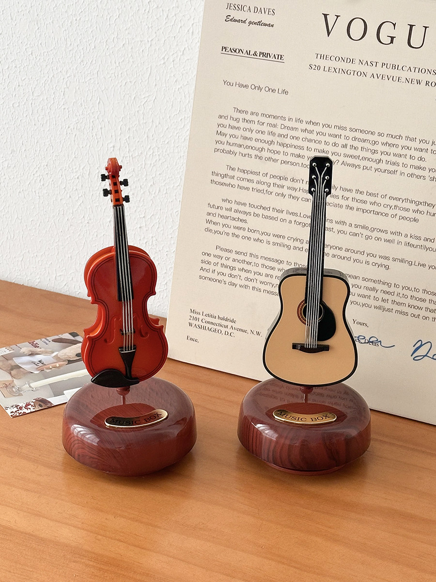 SECOND-HAND ORNAMENTS LITERARY RETRO MUSICAL INSTRUMENTS MUSIC BOXES VIOLIN MUSIC BOXES BIRTHDAY GIFTS CLASSICAL TANABATA GIFTS
