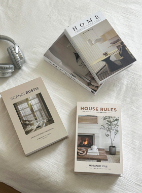 北欧风家居装饰书桌面摆件客厅简约风格卡纸工艺品书籍拍照道具