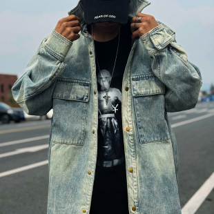 FEAR GOD 6TH工装 Saint 牛仔夹克牛仔青年潮流衬衫 Master