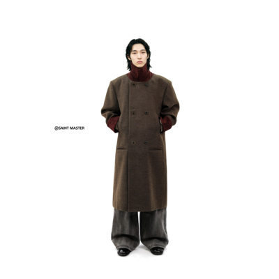 SAINTMASTER麂皮领大衣