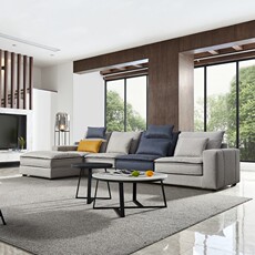 Диван 2021年春季发布新款意式极简布艺沙发组合简约现代小户型轻奢羽绒