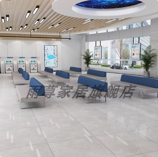 休闲创意卡座沙发医院银行大厅等候休息区长条凳美发店铺用带靠背