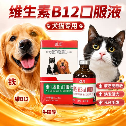 猫狗维生素B12口服液宠物狗狗猫咪贫补血口服液提免疫腿无力