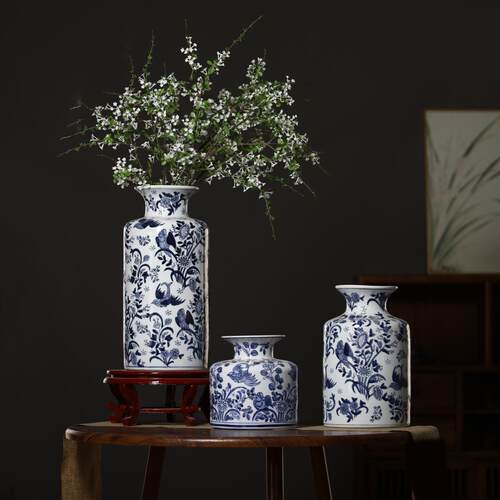 青花瓷陶瓷花瓶可水培绿植