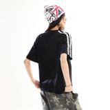 潮牌情侣美式拼接拼条印花短袖宽松半袖重磅纯棉T恤衫YD287-P45，男装T恤，星座509