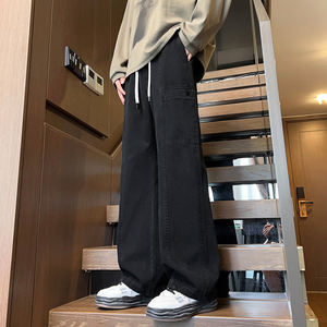 裤子男士秋冬新款直筒工装冲锋裤宽松春秋阔腿休闲长裤Z2345-P50图片