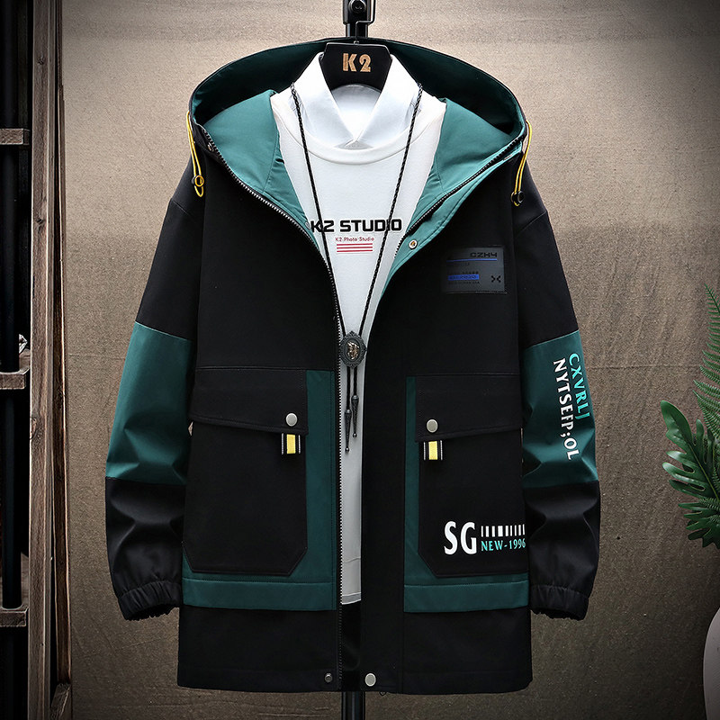 夹克男春季新款韩版潮流连帽工装外套帅气休闲上衣服DS213-P65,男装夹克,星座509