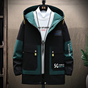 夹克男春季新款韩版潮流连帽工装外套帅气休闲上衣服DS213-P65