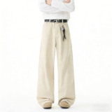 美拉德纯棉牛仔裤男潮牌美式高街复古宽松直筒休闲阔腿裤YZ32-P45，男装牛仔裤，星座509