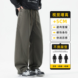 美式弯刀裤子男士2025新款宽松阔腿青少年运动休闲长裤Z2575-P45，男装休闲裤，星座509