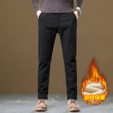 高端弹力休闲裤男士宽松直筒冬季磨毛保暖长裤Z2357-P40/加绒P50，男装棉衣，星座509