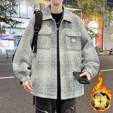 可拆卸帽夹克男秋冬季加绒加厚外套冬季防寒保暖棉衣服V205-P110，男装夹克，星座509