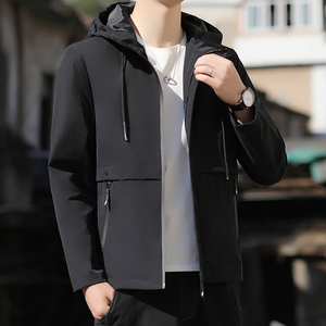男士连帽外套春款夹克帅气潮套装2021新款春季衣服工装F1211-P35图片