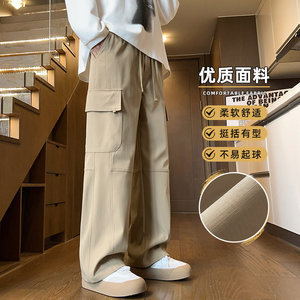 冲锋工装裤男款春季户外裤子休闲裤抽绳直筒长裤男裤Z9810-P50图片