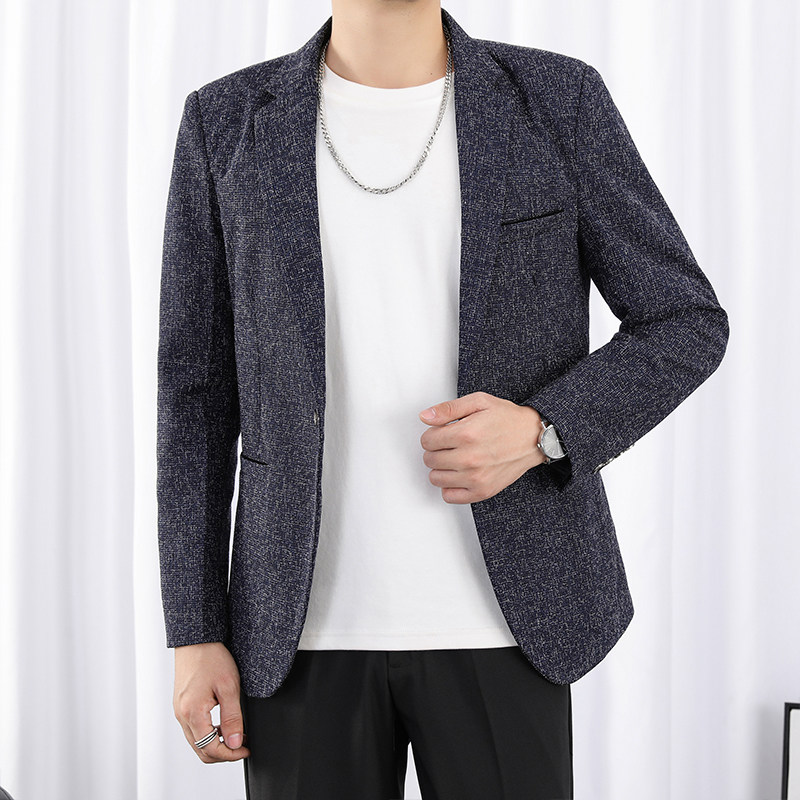 秋季休闲男西服套装韩版潮流修身结婚英伦风小西装外套YZ003图片