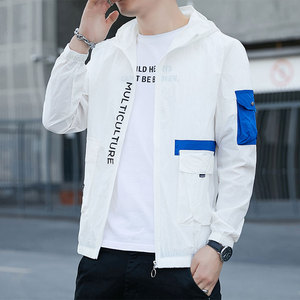 男士防晒衣服夏季2021新款超薄透气潮牌夹克薄款冰丝外套F919-P25