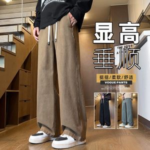 休闲裤男宽松直筒男裤2025款秋冬长裤大码工装裤子男款Z2301-P50图片