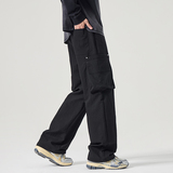 秋季工装裤男宽松直筒美式潮牌高街垂感阔腿休闲长裤子Z2571-P50，男装工装外套，星座509