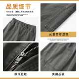 工装裤男新款宽松纯棉休闲裤男装户外速干直筒阔腿长裤Z2511-P50，男装休闲裤，星座509