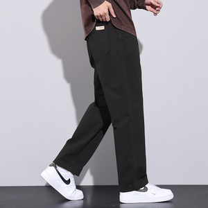 休闲裤男秋冬宽松直筒男裤2024新款直筒潮纯棉工装裤子Z2362-P50图片