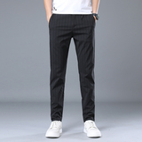 休闲裤男夏季薄款直筒修身裤子男青年商务弹力潮流西裤Z1912，男装西裤，星座509