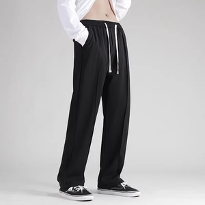 夏季裤子男士休闲潮牌阔腿直筒宽松百搭美式高街拖地裤男YZ26-P40图片