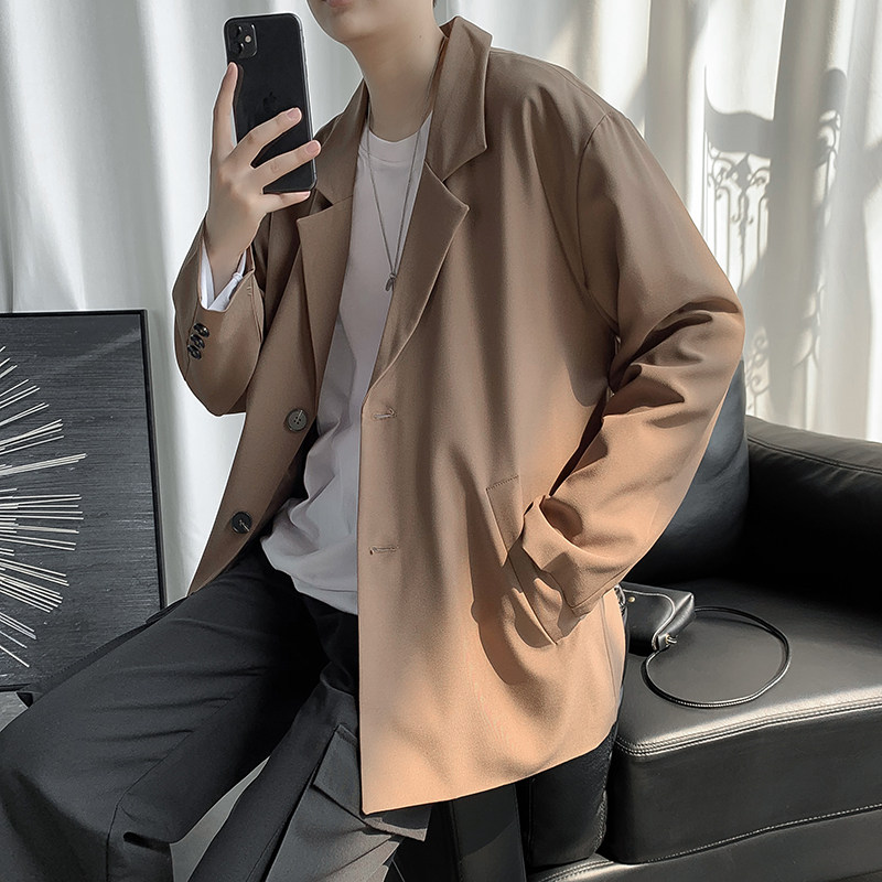 痞帅休闲西服单西男潮流港风宽松炸街西装外套制服YZ05-P50，男装西服套装，星座509