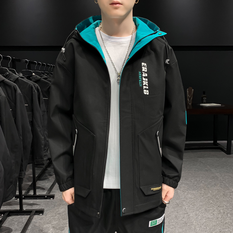 New style tooling coat men's spring and autumn fashion casual loose and handsome versatile jacket