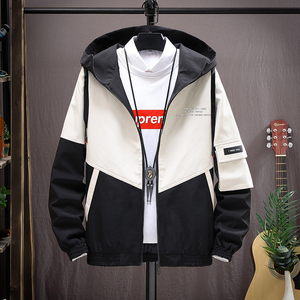 2021春季新款男士外套韩版潮流休闲连帽夹克上衣薄外套C9601-P30图片