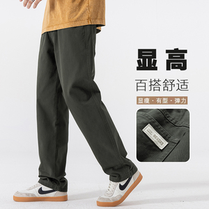 主推休闲裤男长裤纯棉直筒工装裤男士宽松运动裤秋冬天Z2362-P50,冬天新生儿穿衣搭配图片