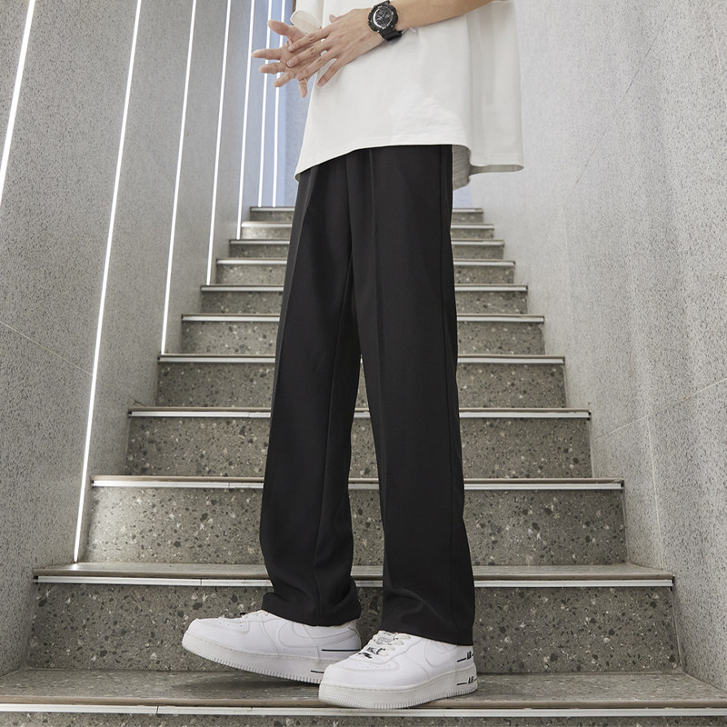 休闲长裤男士秋季新款垂感西裤子男生垂感宽松直筒阔腿裤YZ20-P35,男装西裤,星座509