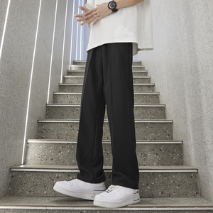 休闲长裤男士秋季新款垂感西裤子男生垂感宽松直筒阔腿裤YZ20-P35图片