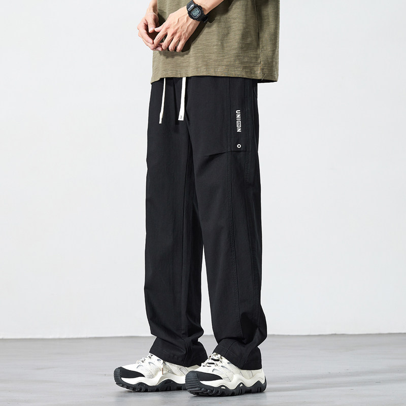 冰丝速干休闲裤男新款宽松直筒裤夏天薄款工装阔腿长裤D3013-P50图片