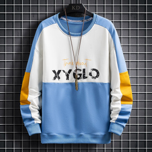 2021春季新款圆领卫衣男韩版潮流宽松打底衫潮牌长袖t恤TY551-P40图片