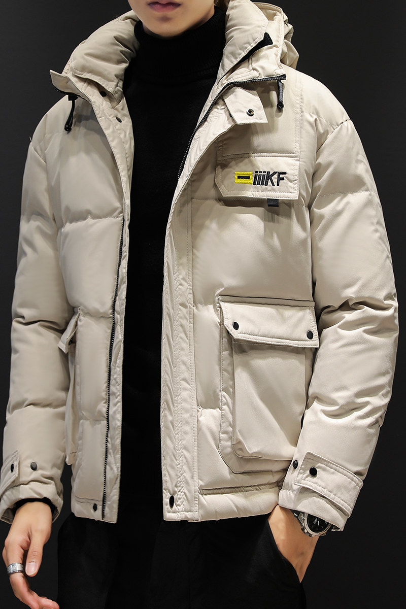 冬季外套加厚棉衣男潮牌连帽短款韩版面包服棉袄新款棉服M98-P75,男装棉衣,星座509