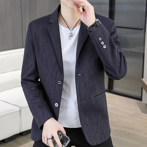 男装春秋季新款中年休闲男士西服外套单件修身小西装上衣YZ08-P80图片