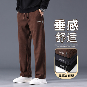 阔腿休闲裤男2026秋冬季潮牌宽松直筒长裤抽绳运动裤子GF206-P30图片