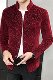 金丝小西装男士新款个性中山装外套青年休闲衣服上衣潮V815-P70，男装西服，星座509