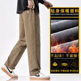 美式纯棉休闲裤男士秋冬季宽松直筒裤工装裤子Z2301-P50/加绒P60，男装工装外套，星座509
