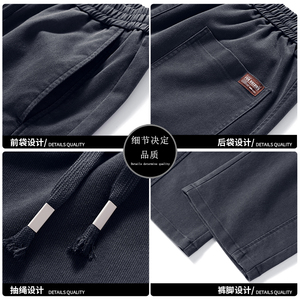 秋冬新款美式工装长裤子纯棉男休闲裤宽松直筒裤拖地裤Z2346-P45图片