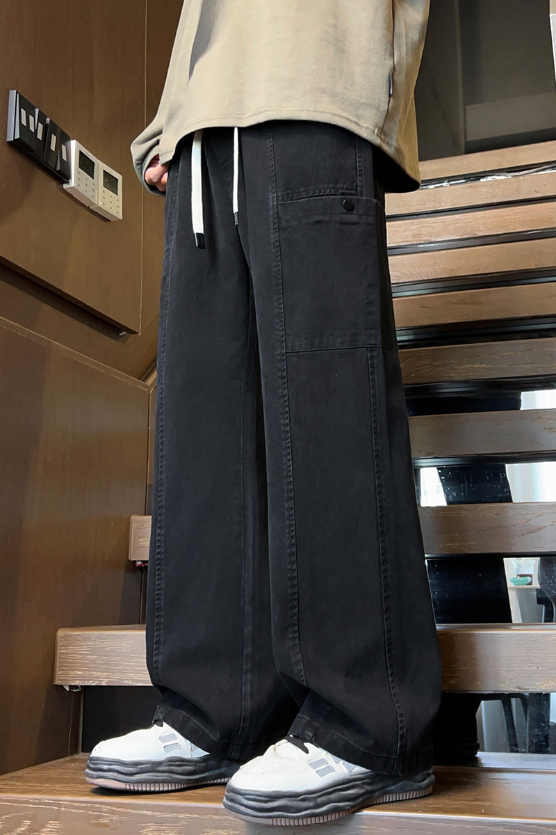 男士美式工装休闲裤新款秋冬青少年宽松直筒潮牌长裤子Z2345-P50,男装休闲裤,星座509