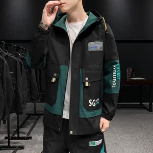 2021春季新款夹克外套男工装百搭青少年男生帅气衣服潮DS213-P65图片