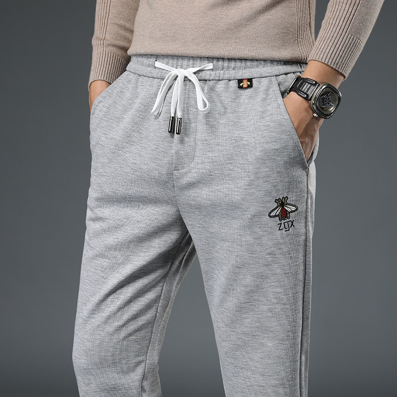 Fattening and autumn winter pants men's casual pants loose Wei pants pure cotton legged sports pants