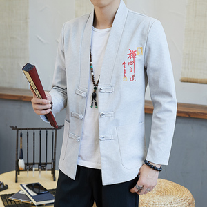 男士中国风唐装禅服秋季休闲秋装夹克外套复古盘扣男装YK803-P60