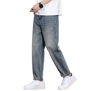美式复古牛仔裤男士秋冬潮牌宽松直筒锥形弹力休闲长裤Z2508-P50图片