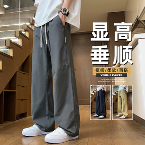美式复古男裤子纯棉高街休闲裤春季潮宽松直筒工装长裤Z2523-P50,男装休闲裤,星座509