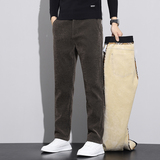 秋冬季男士休闲裤磨毛修身直筒青年潮牌长裤子Z2357-P40/加绒P50，男装卫衣，星座509