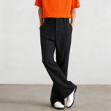 美式TR基础直筒微喇cleanfit休闲显瘦拼接弧线垂感西裤YZ30-P35特，男装西裤，星座509