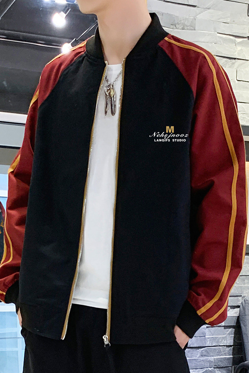 外套男2021春季棒球服新款潮流宽松拼色休闲夹克男生H1912-P55,男装夹克,星座509