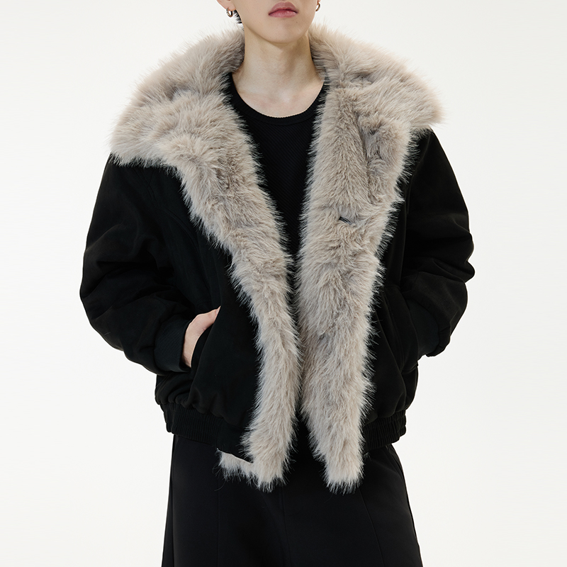 美式座山雕加厚毛领棉服男女冬季新款宽松保暖棉袄夹克YD02-P130，男装夹克，星座509